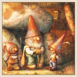 illustration de trois petits gnomes