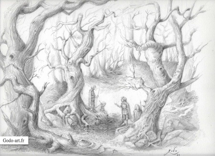 hobbits perdu dans la foret tortueuse